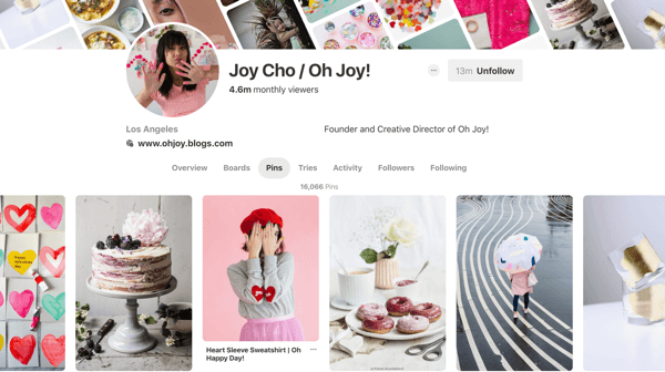 Dicas sobre como melhorar seu alcance no Pinterest, exemplo 6, exemplo de pins Joy Cho Pinterest
