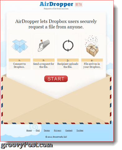 Complemento do AirDropper Dropbox em ação