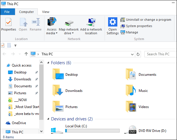 Como desativar o acesso rápido no Windows 10 File Explorer