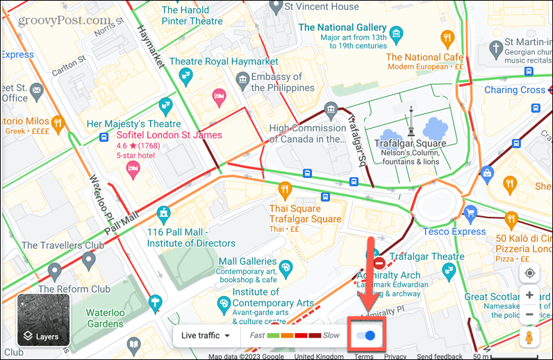 alternância de tráfego ao vivo do google maps