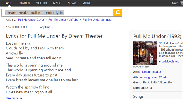 Google copia Bing e adiciona letras de músicas nos resultados de pesquisa