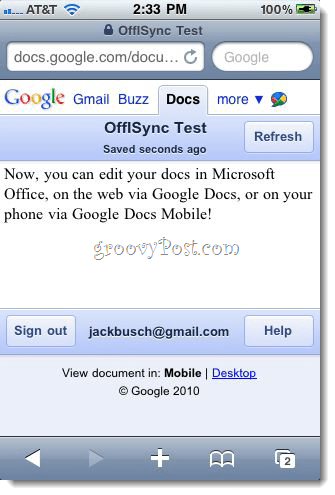 OffiSync: Sincronize Google Docs com o Office 2010