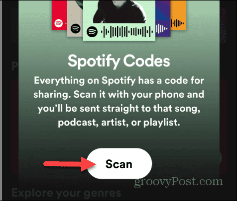 Crie e escaneie códigos Spotify