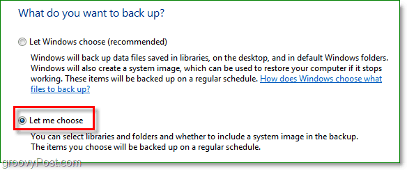 Backup do Windows 7 - escolha quais pastas você deseja fazer backup