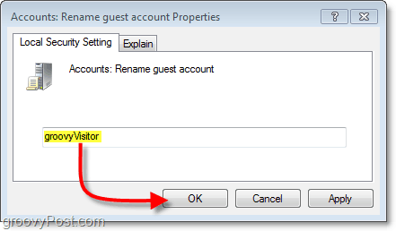 como modificar o nome da conta de convidado no windowws 7