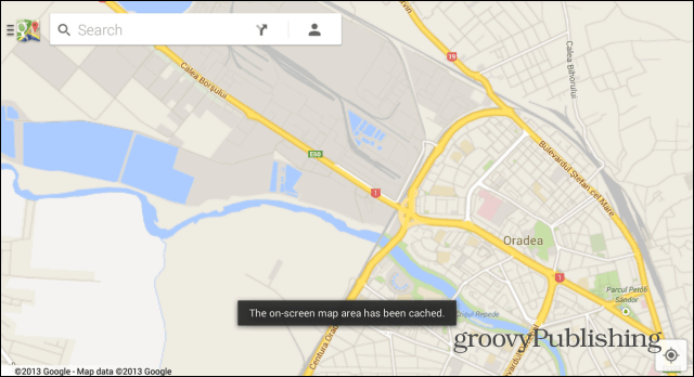 Mapa do Google Maps para Android salvo para uso offline