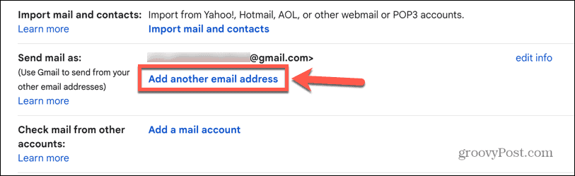 gmail adicionar outro endereço de e-mail