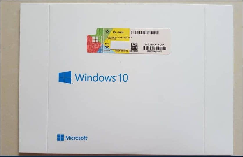 Chave do produto Windows 10 do OEM System Builder