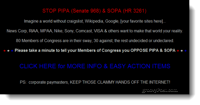 Google e Wikipedia entre sites "obscuros" hoje para protestar contra propostas de lei antipirataria no Congresso
