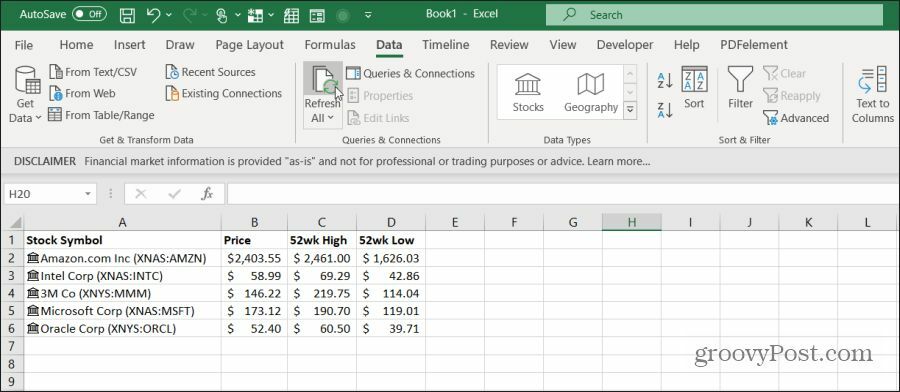 Atualizando Dados de Estoque no Excel