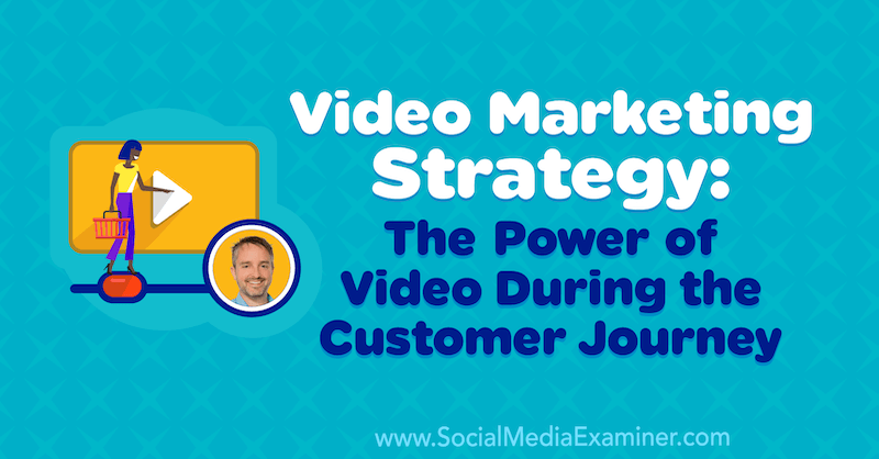 Estratégia de marketing de vídeo: o poder do vídeo durante a jornada do cliente, apresentando ideias de Ben Amos sobre o podcast de marketing de mídia social.