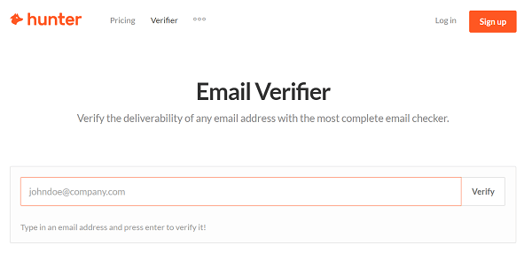 Use uma ferramenta, como o Hunter, para verificar o endereço de e-mail do porteiro.