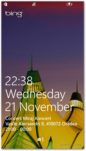 Status rápido da tela de bloqueio do Windows Phone 8