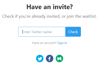 Digite seu identificador do Twitter para ver se você é convidado para o Refind desktop beta.