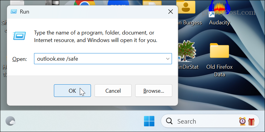Outlook não abre no Windows