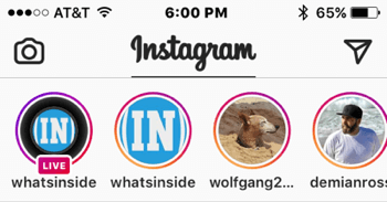 Quando você estiver ao vivo no Instagram, seus seguidores verão 