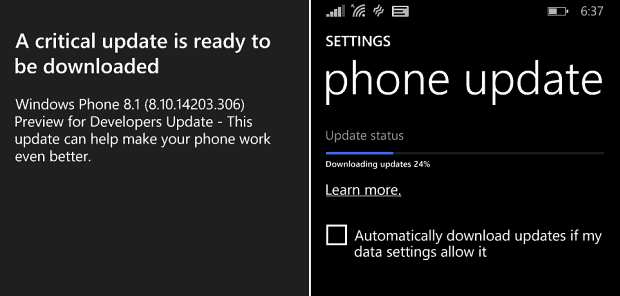 Atualização do Windows Phone