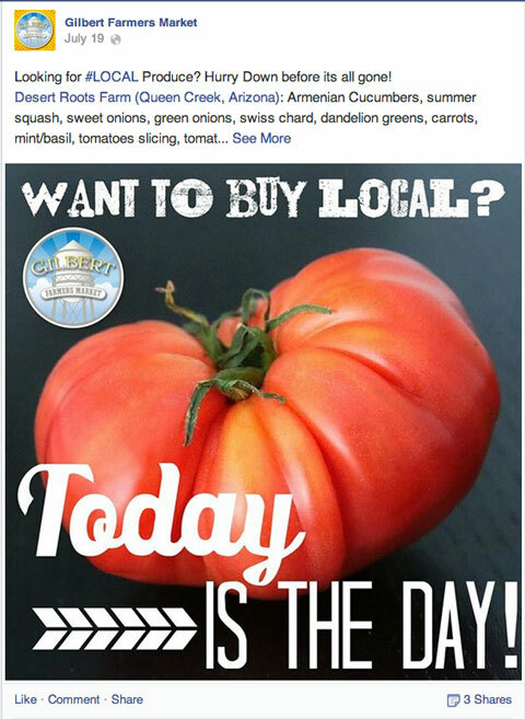 atualização do facebook do mercado de fazendeiros gilbert