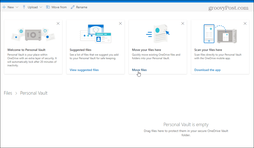 Como proteger arquivos no OneDrive usando 2FA com cofre pessoal