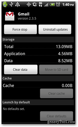 Alguns aplicativos não permitem a opção Mover para cartão SD