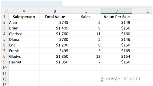 ordem final da coluna do excel