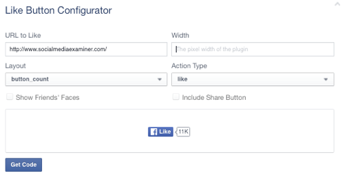 botão de curtir do Facebook definido como url
