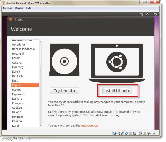instale o ubuntu 