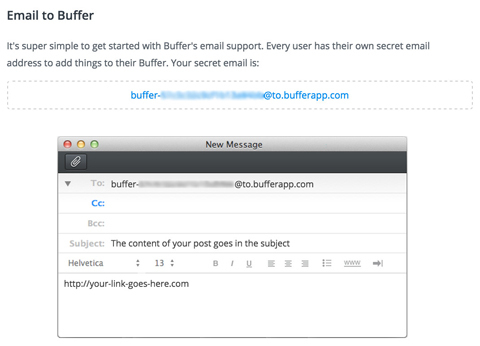 configurar um email de buffer