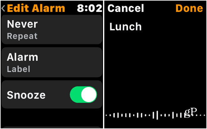 4 Editar etiqueta de alarme do Apple Watch