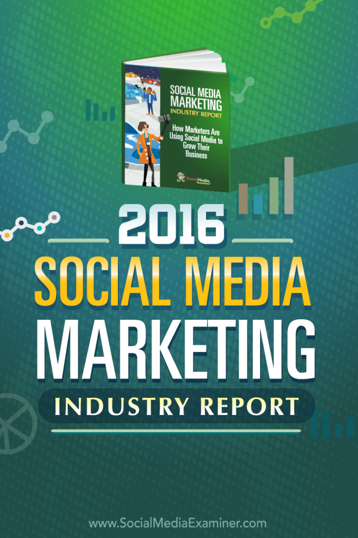 Relatório da indústria de marketing de mídia social 2016: examinador de mídia social