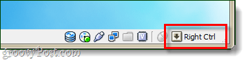 botão de host de captura de mouse e teclado virtualbox