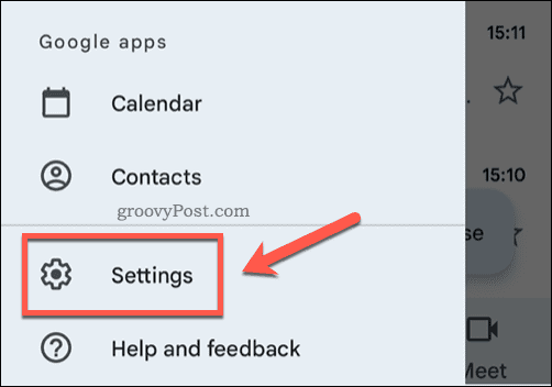 Abra o menu de configurações do Gmail