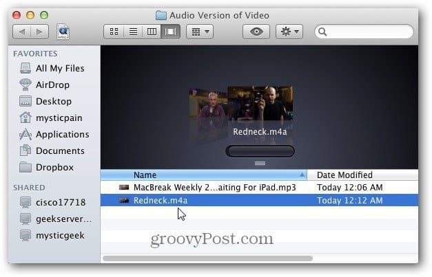 Converta vídeos em arquivos de áudio em um Mac com o iTunes