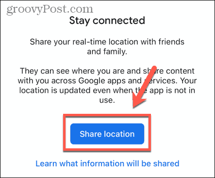 google maps compartilhar localização