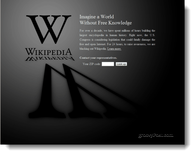 Wikipedia no escuro