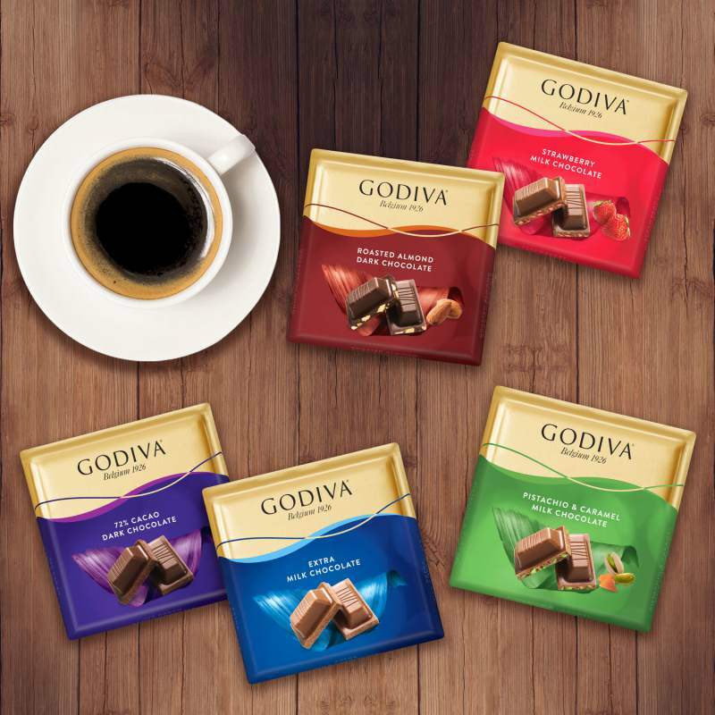 Novos "Chocolates Quadrados" de Godiva
