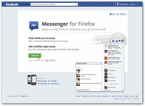 facebook messenger para o firefox