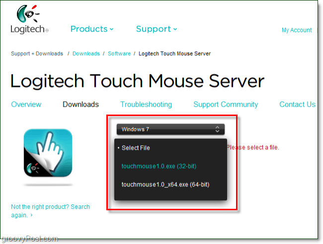 logitech touch mouse baixar para pc