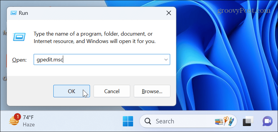 Desativar o Gerenciador de Tarefas no Windows 11