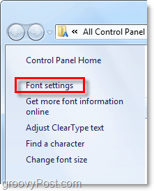 ajustar as configurações de fonte no Windows 7 