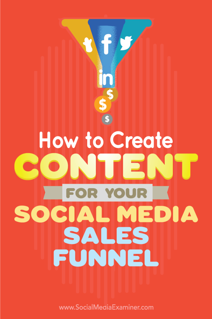 Dicas sobre como criar conteúdo para amplificar como parte de seu funil de vendas de mídia social.