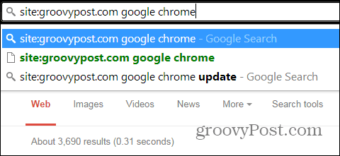 Pesquisa no Chrome apenas um site