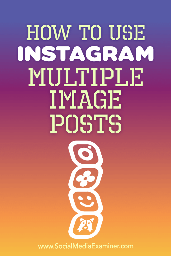 Como usar postagens de várias imagens no Instagram por Ana Gotter no examinador de mídia social.