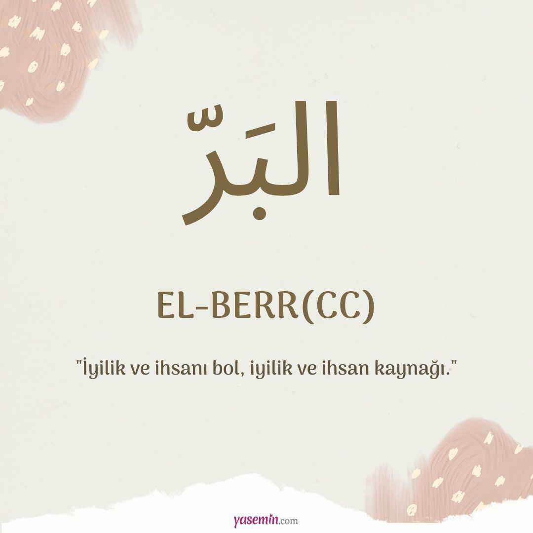 O que al-Berr (c.c) significa?