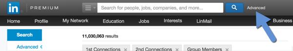 pesquisa avançada no LinkedIn