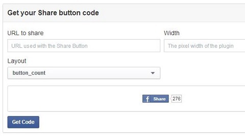 personalização do botão de compartilhamento do facebook