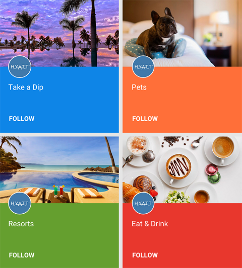 coleções do google + hyatt