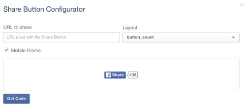 botão de compartilhamento do Facebook definido como url em branco