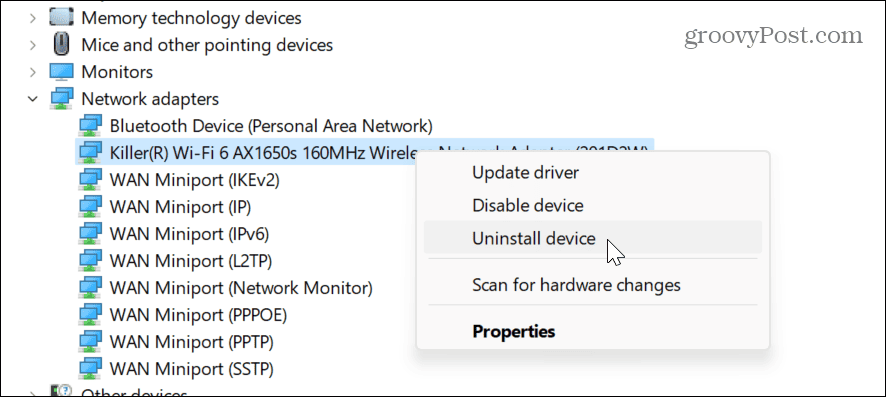 Consertar Wi-Fi não aparecendo