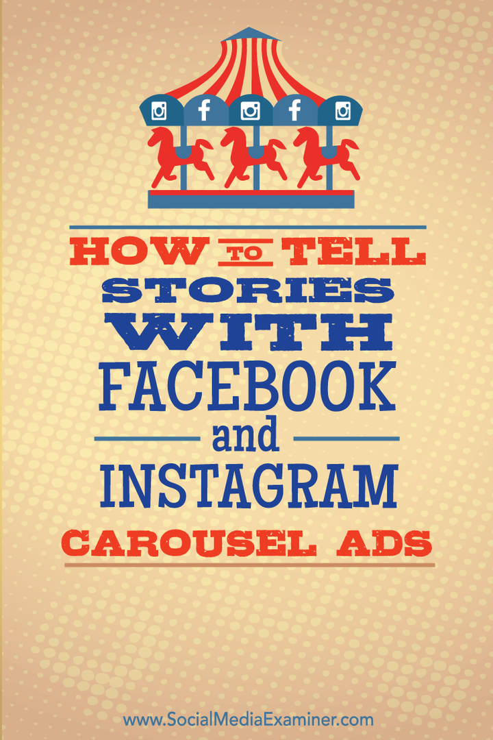 conte histórias com anúncios carrossel no Facebook e Instagram